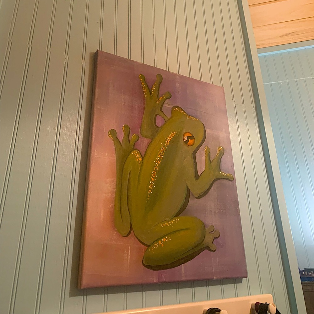 Acrylic frog painting